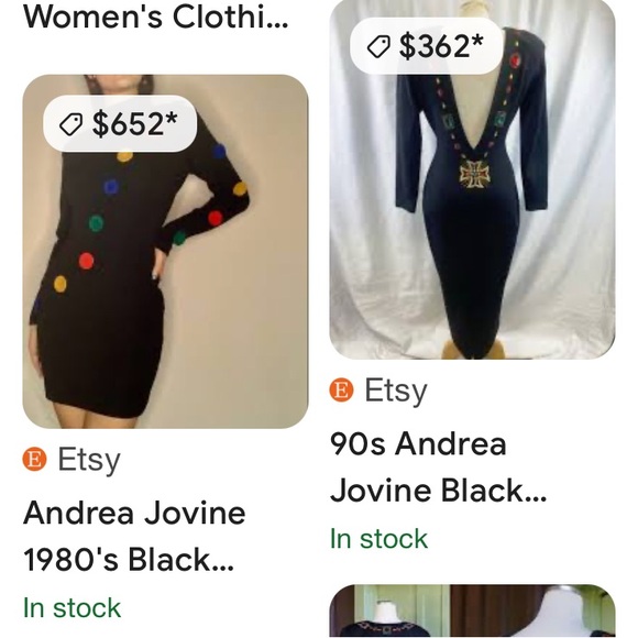 Vintage 90’s Andrea Jovine Navy Floral Embroidery Midi Sleeveless Dress Size 8 - Picture 13 of 17